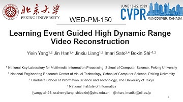CVPR23 - Learning Event Guided High Dynamic Range Video Reconstruction
