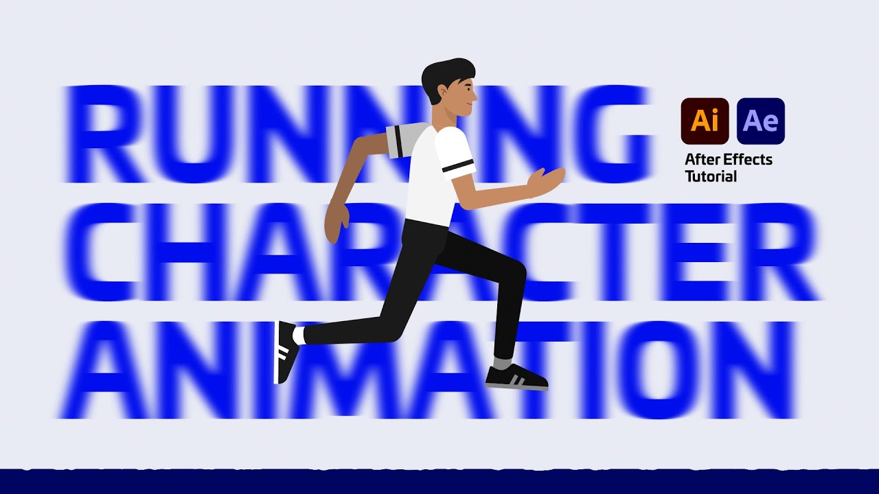 Player Running Effect Running Character Animation. Part 1/4. Adobe After Effects Tutorial ...