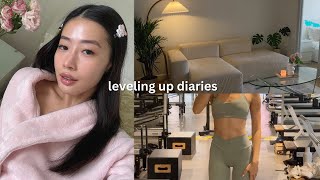 Leveling Up Diaries | becoming THAT GIRL in 2024, pilates, cooking at home, romanticizing daily life