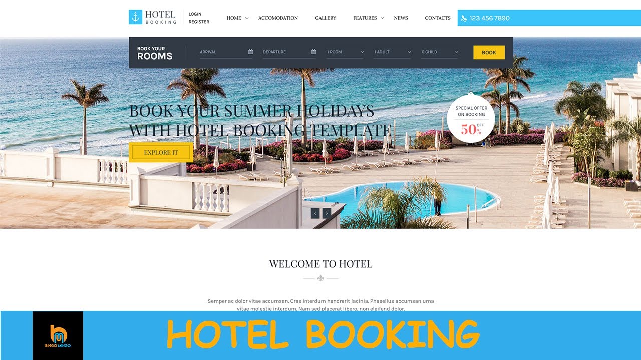 Booking not completed. Hotel CSS.