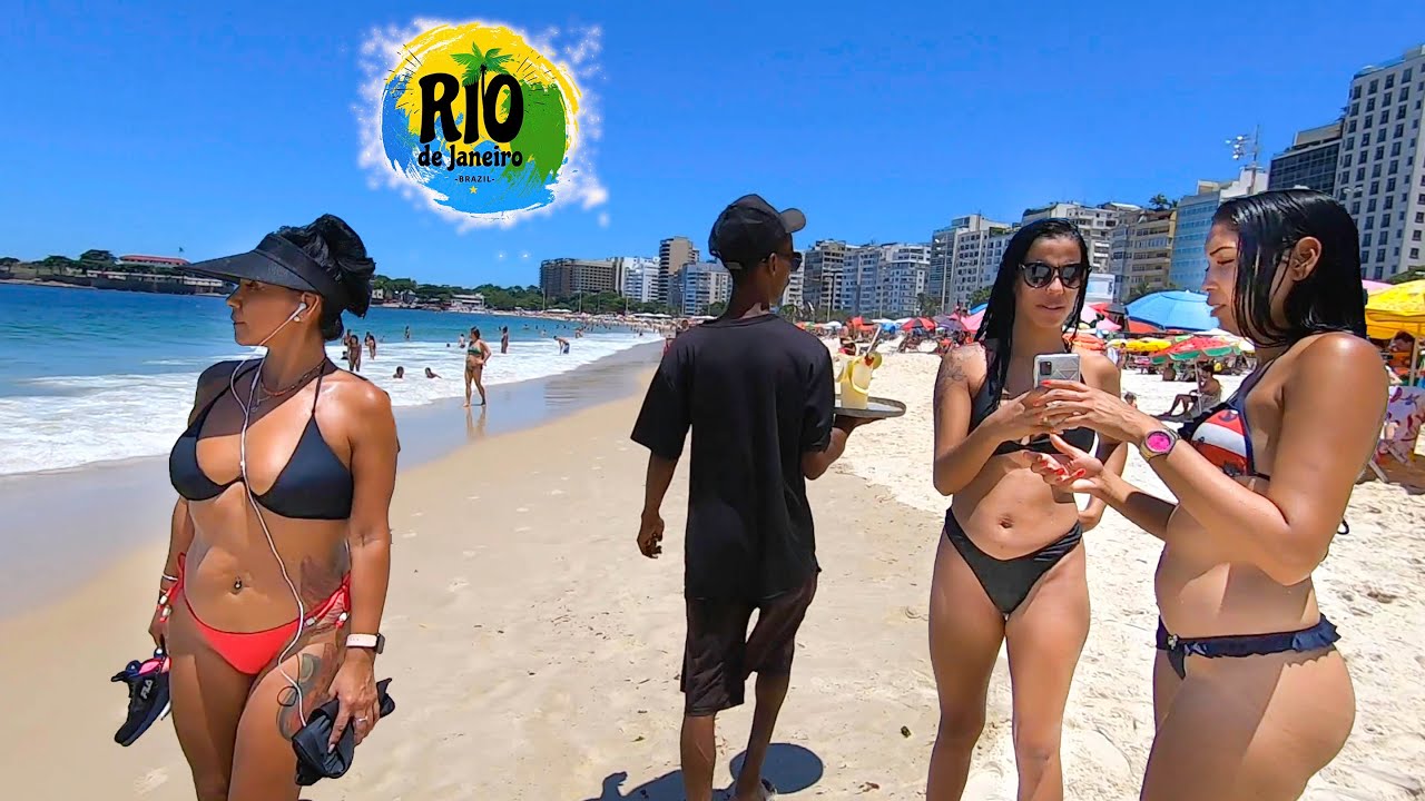 🇧🇷 Beach Walk Rio de Janeiro Copacabana Beach Brazil