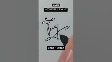 Signature for J | Jenny | SBtellME Calligraphy and Handwriting #shorts #signature #calligraphy
