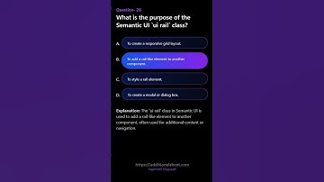 What is the purpose of the Semantic UI ui rail class