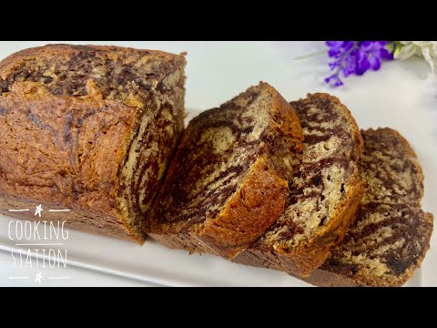Moist Marble Banana Bread! Simple and Delicious recipe