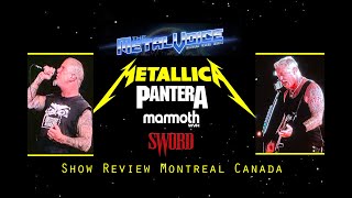 Metallica Show Review & Pantera, Mammoth, Sword- Montreal, Canada-Olympic Stadium -Aug 11, 2023