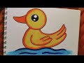 how to draw a duck|duck drawing and colouring|beautiful duck drawing