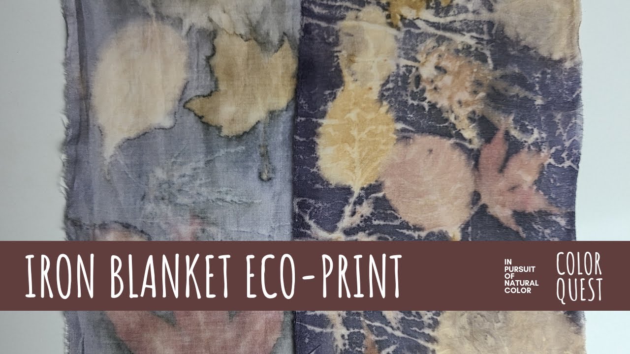 HOW TO ECO-PRINT WITH AN IRON BLANKET, ORGANIC COLOR, LEAVES ASPEN MAPLE, TANNIN MORDANT