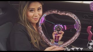 This car&#39;s heart-shaped steering wheel glow up is out of this world