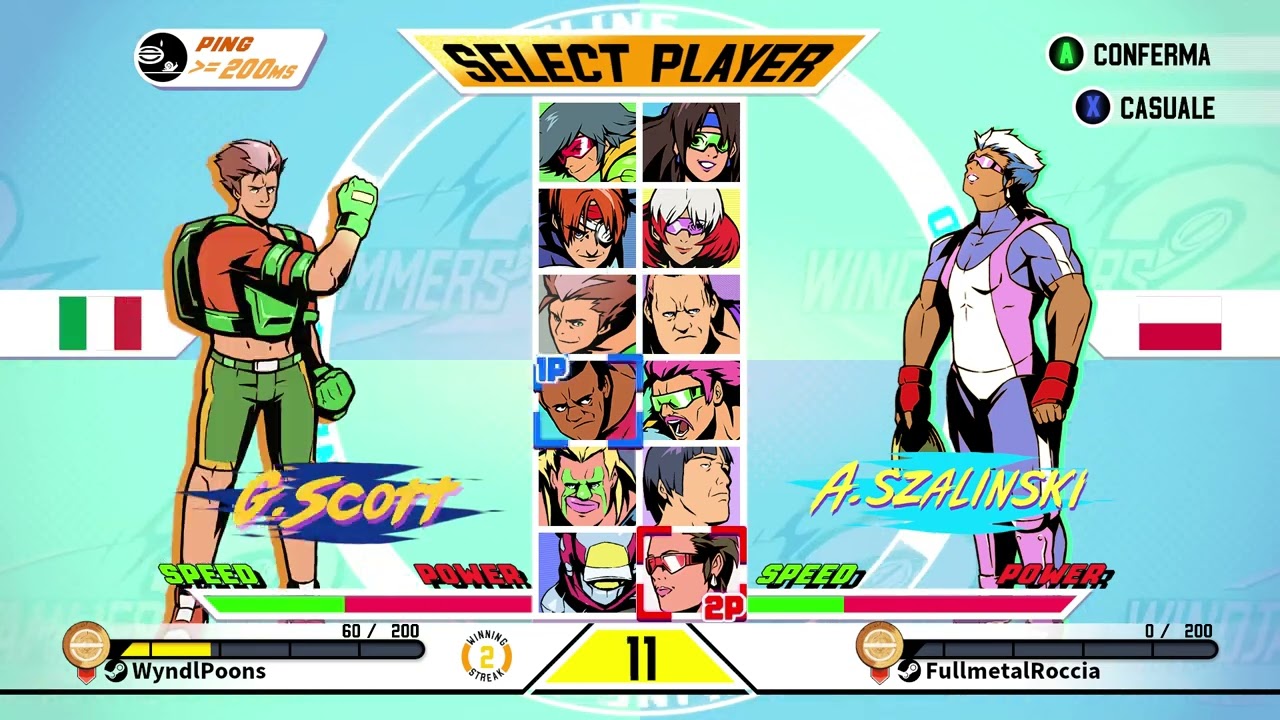 Windjammers 2 partite online
