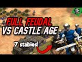 7 Stables Feudal Scouts vs Castle Age!