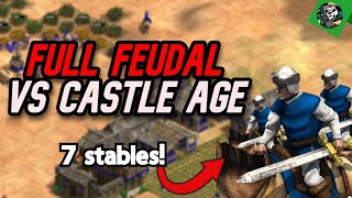 7 Stables Feudal Scouts vs Castle Age!