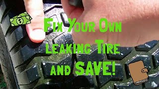 Fixing a flat lawn mower tire
