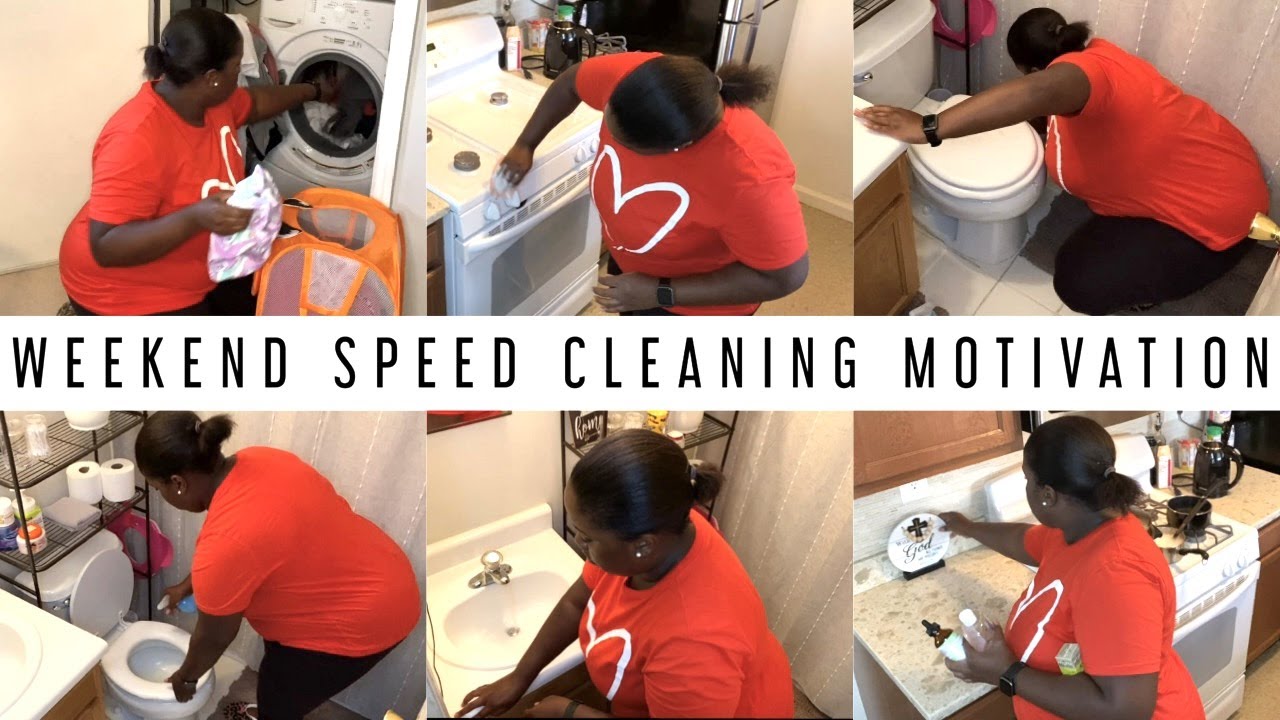 WEEKEND SPEED CLEANING MOTIVATION || LAUNDRY MOTIVATION || CLEAN WITH ME || SHE SHE ROSE