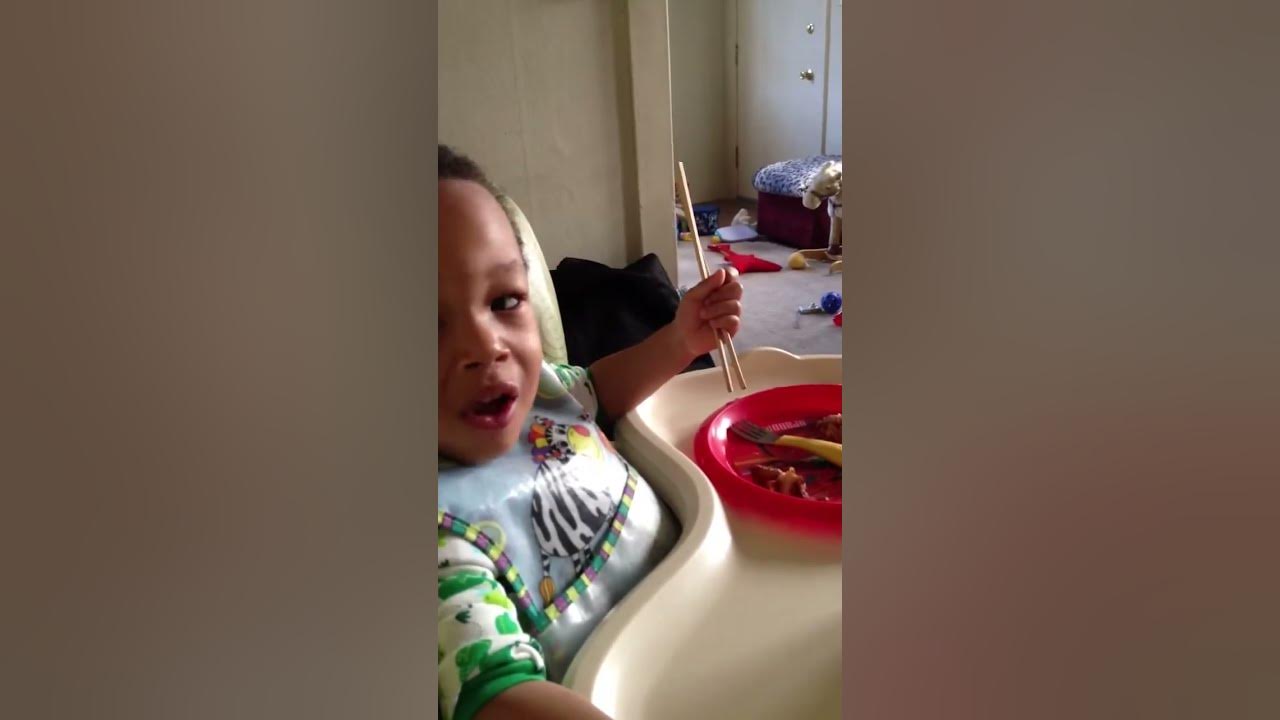 2 Year Old Eating With Chopsticks YouTube