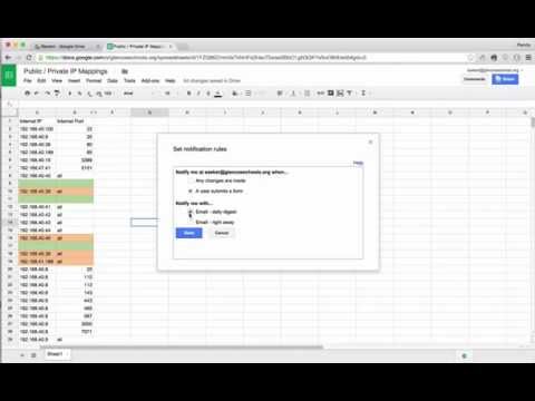 Notifications in Google Sheets