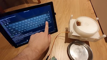 Testing concept of 3D printed cat feeder