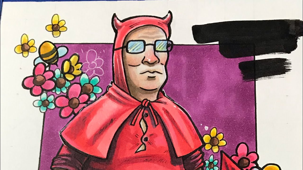 Drawing With Copic Markers Hank Hill Halloween Costume realtimeart
