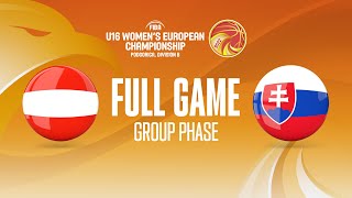 Austria v Slovakia | Full Basketball Game | FIBA U16 Women's European Championship 2022