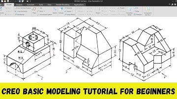 V2- Creo basic modelling tutorial for beginners | Creo practice 3D  model