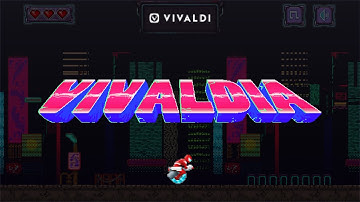 Vivaldia: a real 80s Cyberpunk, arcade-style game from Vivaldi browser