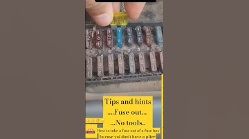How to take a fuse out from fuse box...no tools required only another fuse. Tips and hints.