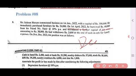 i.com part 2 Accounting | chapter #01 Problem #08