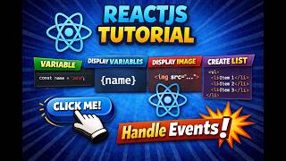 React JS Tutorial for Beginners 🔥 Variables, Images, Lists & Button Events Explained
