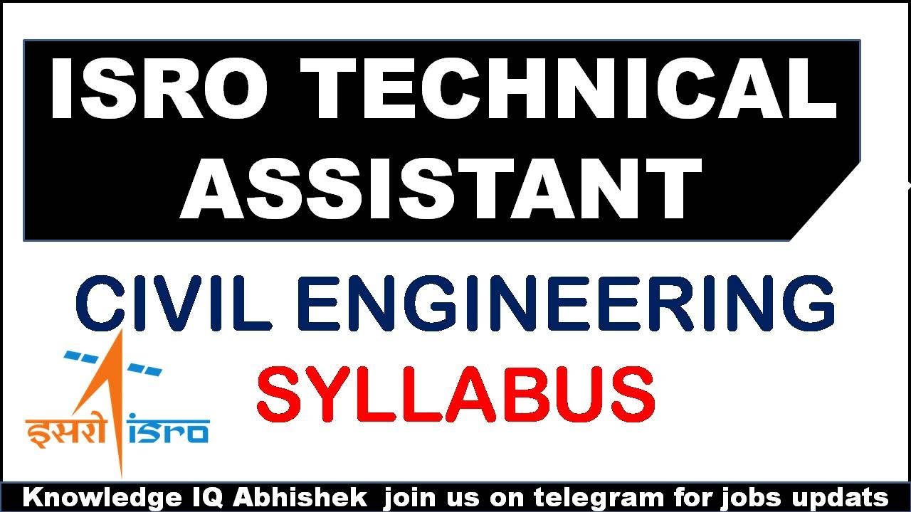 ANALYSIS OF ISRO TECHNICAL ASSISTANT CIVIL ENGINEERING SYLLABUS || JUNIOR ENGINEER EXAM ||IMPORTANT✅
