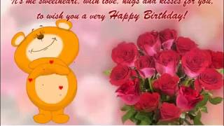 Roses With Bday Love And Hugs For Her