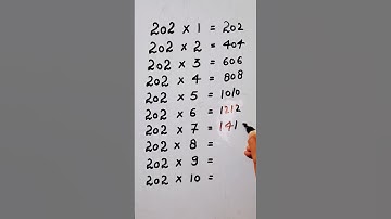 write the Table of 202 in 18 second only..#maths #maths #mathshack ‎@study_care0 