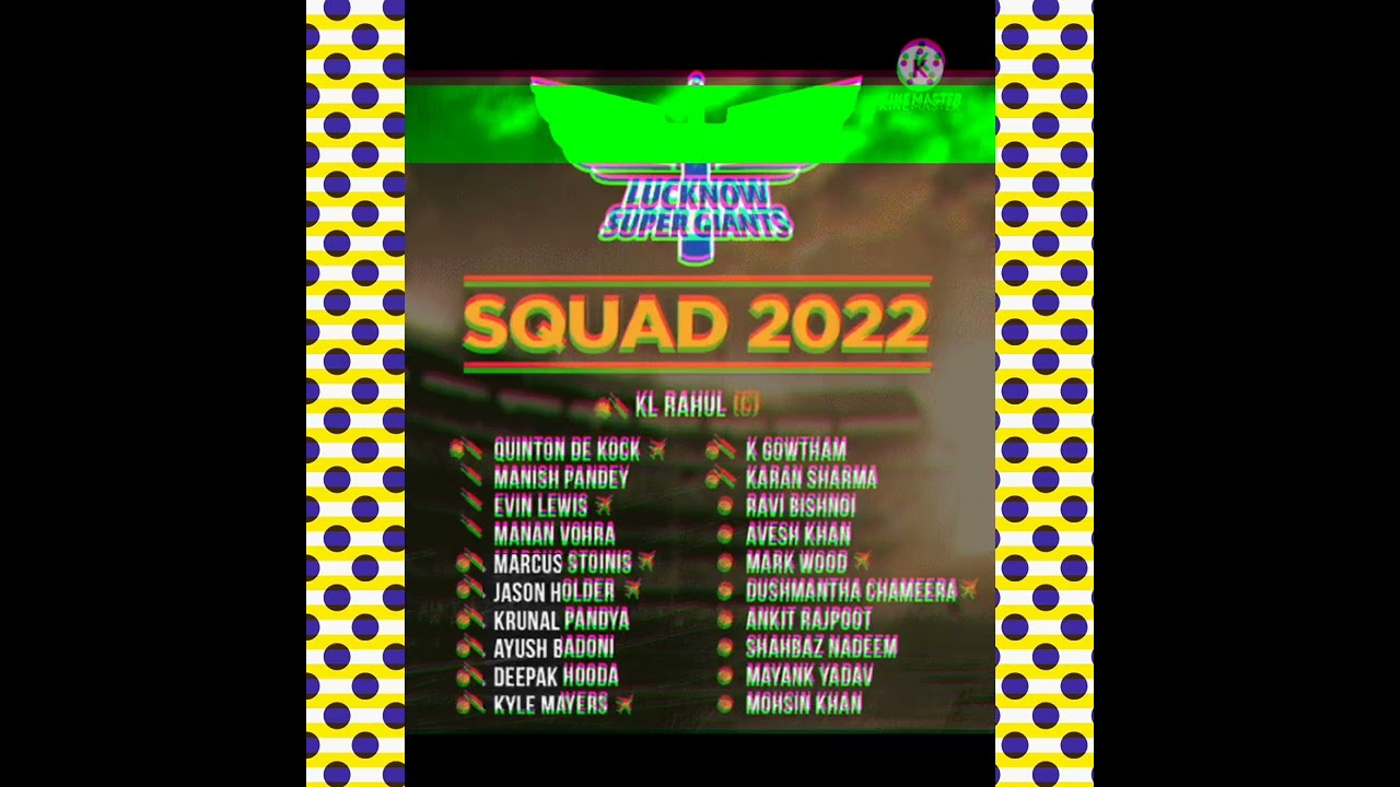 lucknow super giant full squad tata ipl 2022 full squad