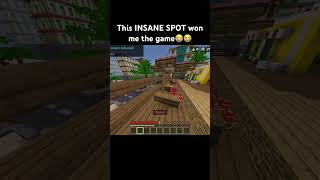 This INSANE SPOT won the game😭😭 #minecraft #prophunt #hide #hideandseek #roblox #fortnite #shorts