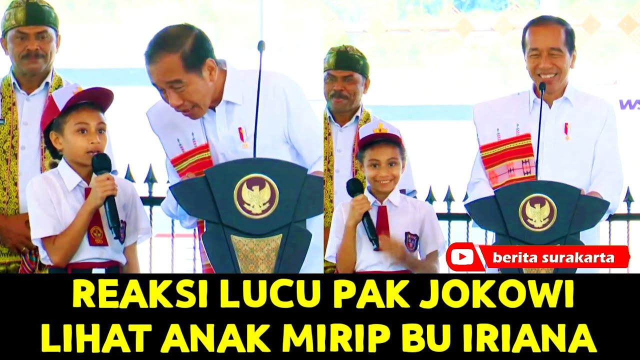 Lucu Senyum2 Pak JOKOWI Lihat Anak NTT Mirip Bu Iriana Waktu Kecil ! Ternyata Namanya Juga Mirip
