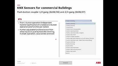 2017-06 Webinar about ABB Building Automation – KNX Sensors for commercial Buildings