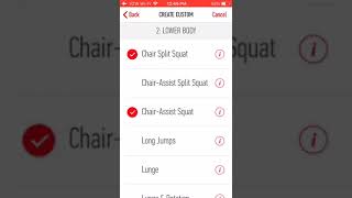 App custom workout creation