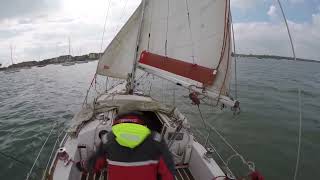 Man overboard drill - Hove to, reach, tack, reach method Resimi