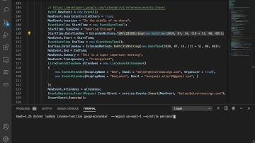 Creating Google Calendar Event via API