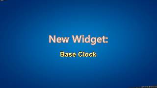 New Widget Base Clock