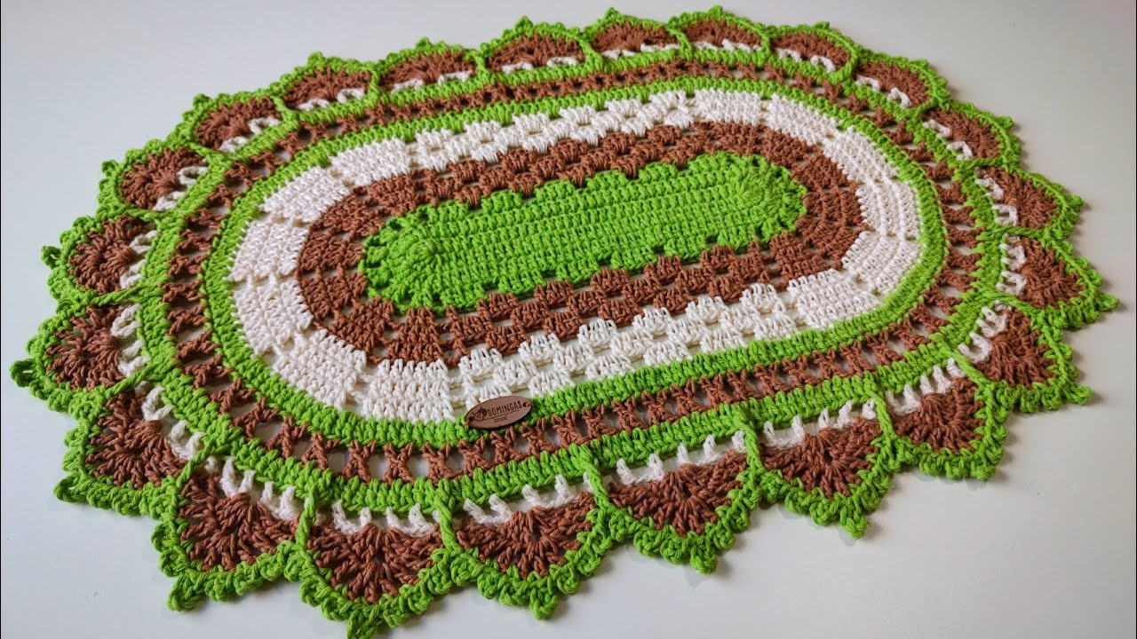 TAPETE CESLETE EM CROCHÊ com sobras de barbantes / passo a passo