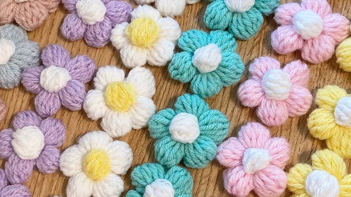 Crochet Daisy Flower And Scarf Puff Stitch - Love Crochet