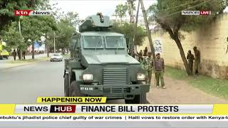 Two military armoured vehicles develop mechanical break down around the Industrial Area