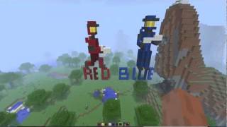 Red vs Blue in Minecraft