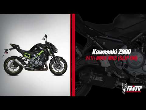 TERMINALE MIVV MK3 INOX NERO KAWASAKI Z 900 A2 2017-2023 Guarda il Video