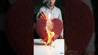 The man burned matchstick ❤️‍🔥 statues #viral #trending #shortsfeed  #viralvideo #matches