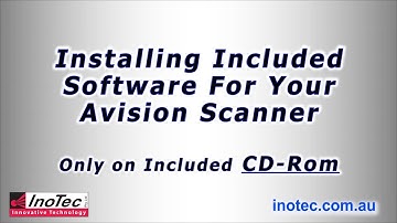 Installing the included software with your Avision Scanner