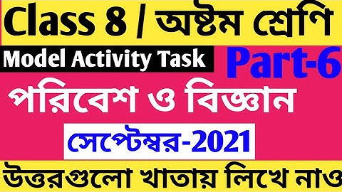 Class 8 Science Model Activity Task Part 6/(পরিবেশ ও বিজ্ঞান)/Class 8 Poribesh O biggan Activity