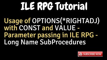 IBM i, AS400 Tutorial-Usage of OPTIONS(*RIGHTADJ)-Parameter passing & Long Name Procedures in RPGLE