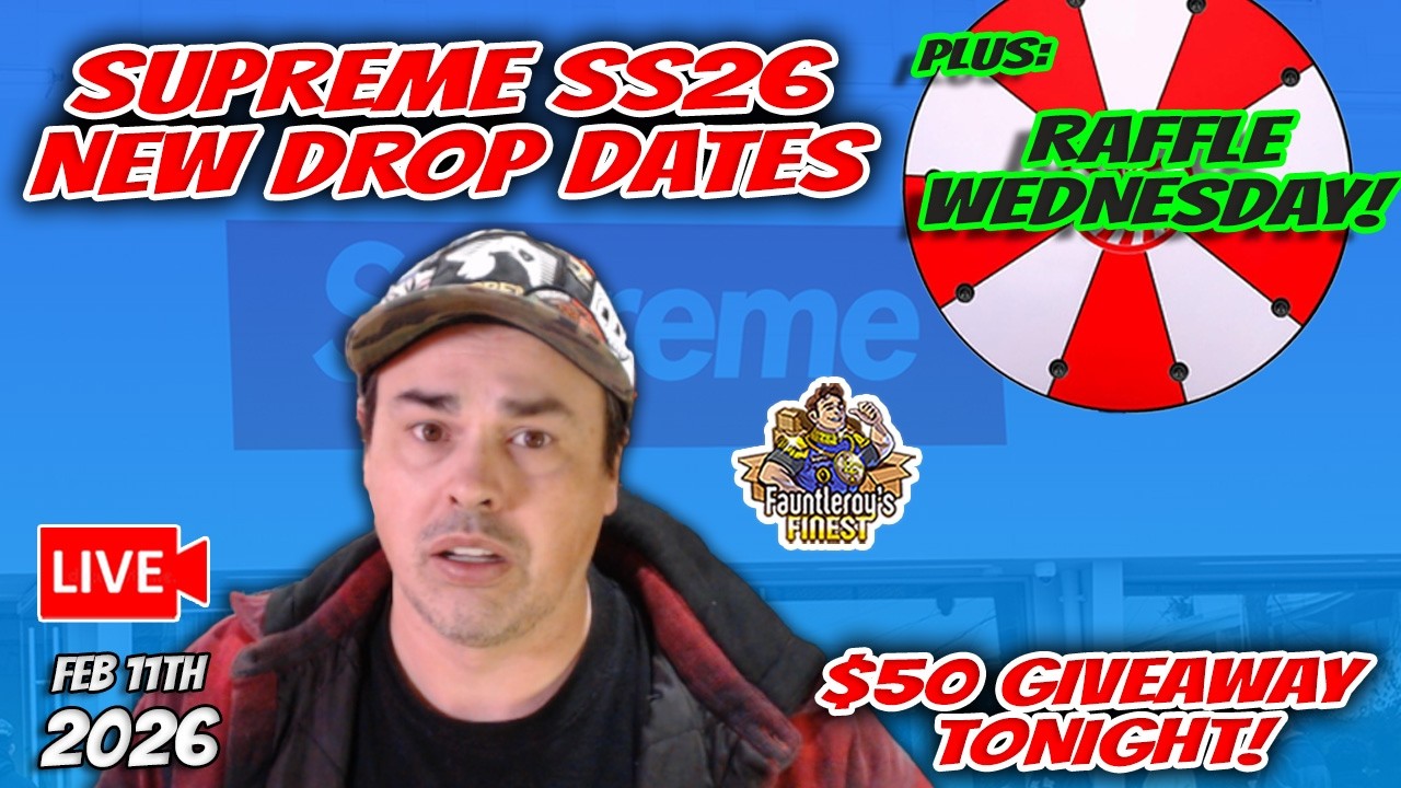 Supreme SS26 Dates Confirmed 🚨 Lookbook + Week 1 Info + $50 Giveaway (Raffle Wednesday)