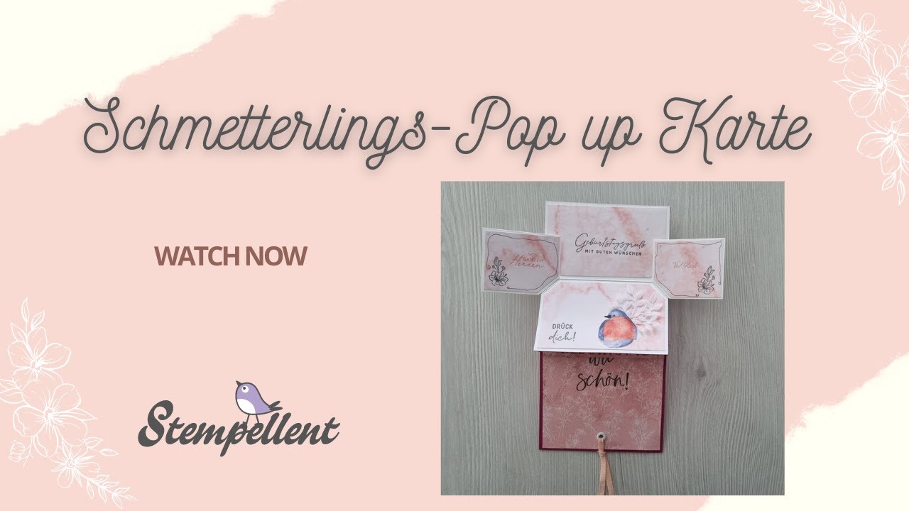 Schmetterlings Pop Up Karte mit Stampin'UP! /Besondere Kartenform