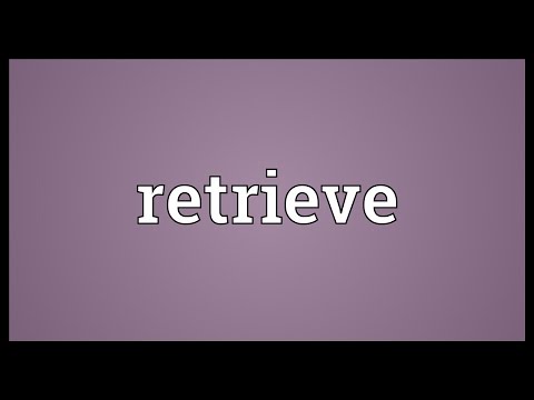 Retrieve Meaning